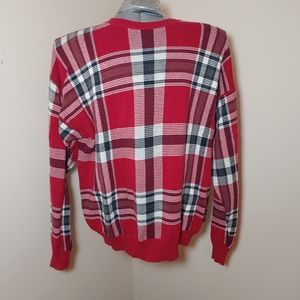 Nautica Plaid Crew Neck Sweater Size XL